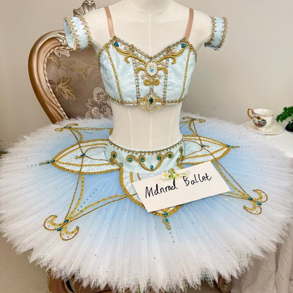 Split suitSplit suitCrystal Embellished Ballet Tutu Costume 锟斤拷 MDT0036
