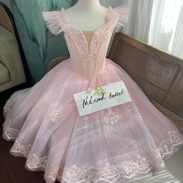 Princess Pink Ballet Dress ??锟斤拷C Sparkling Tulle with Lace ??锟斤拷C MDC0980