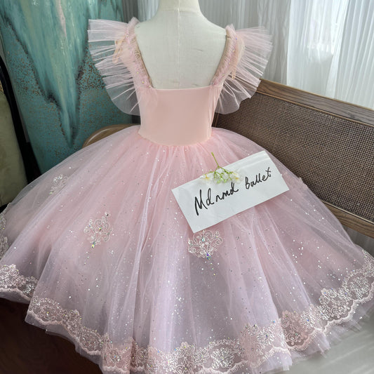 Princess Pink Ballet Dress – Sparkling Tulle with Lace – MDC0980