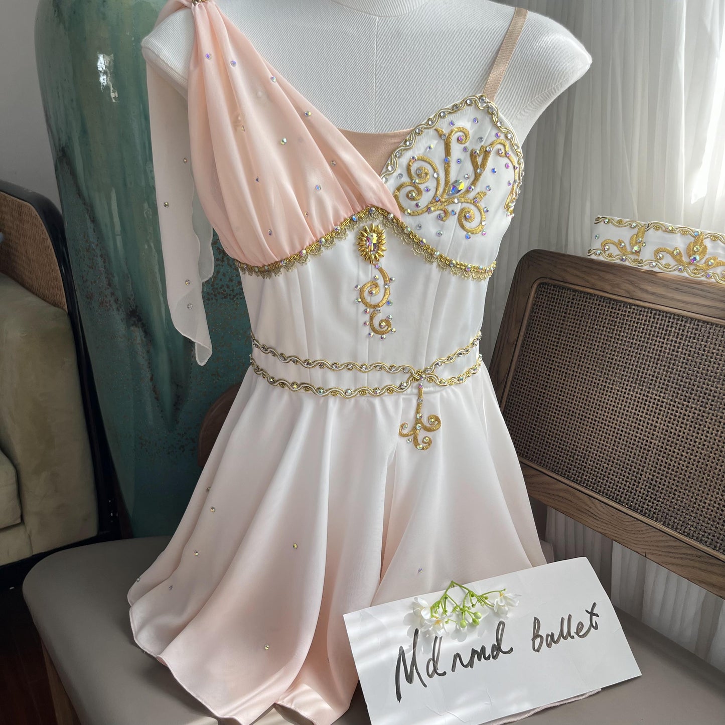 Elegant Crystal Embellished Ballet Costume - MDC0210