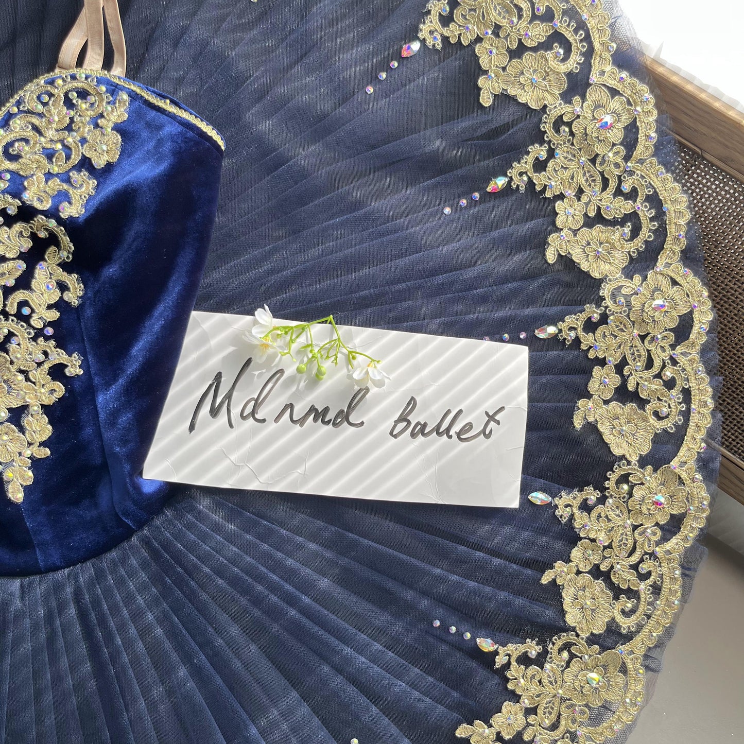 Royal Blue and Gold Embellished Classical Ballet Tutu - MDT0140