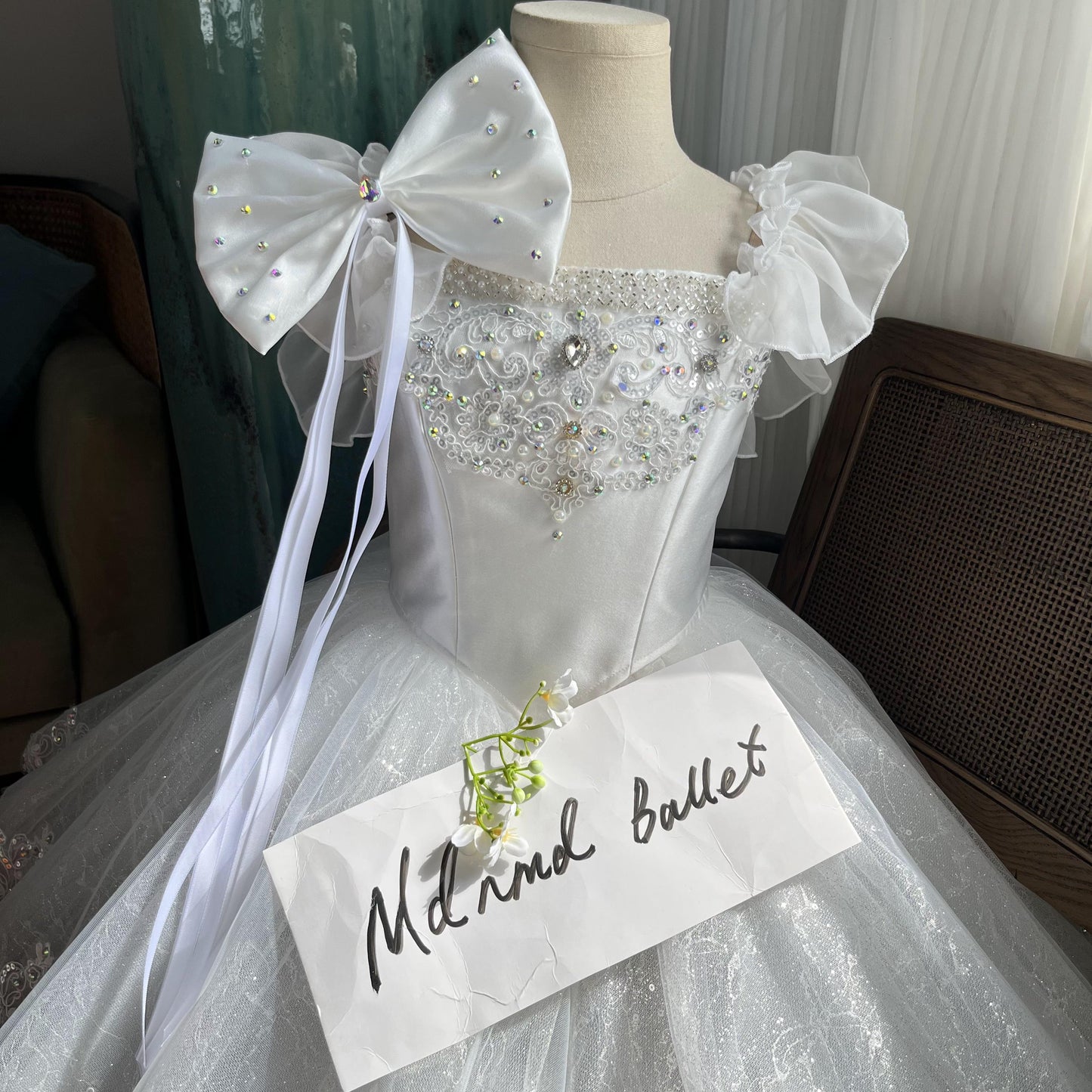 Exquisite Ballet Tutu Dress with Intricate Embellishments - MDC0797