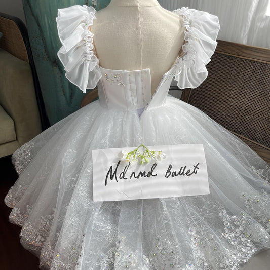 Exquisite Ballet Tutu Dress with Intricate Embellishments - MDC0797