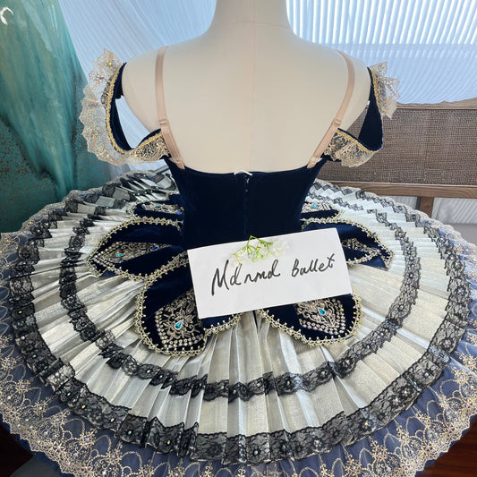 Professional Ballet Tutu with Intricate Lace & Crystal Embellishments - MDT0442