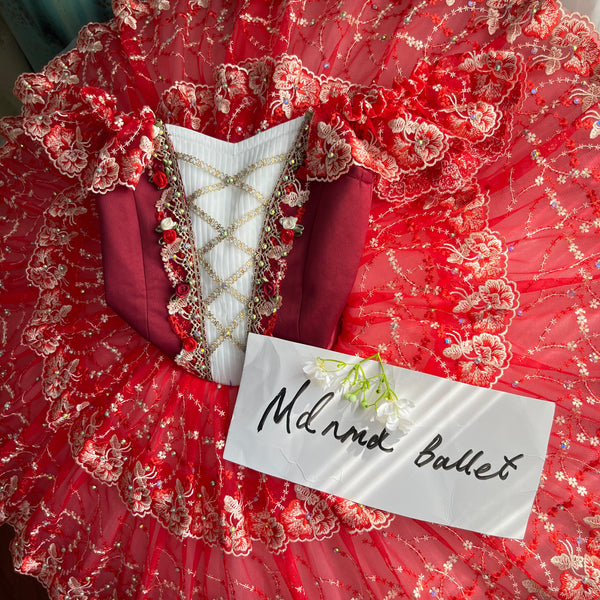 Elegant Handcrafted Ballet Tutu Costume with Intricate Details - MDT1156