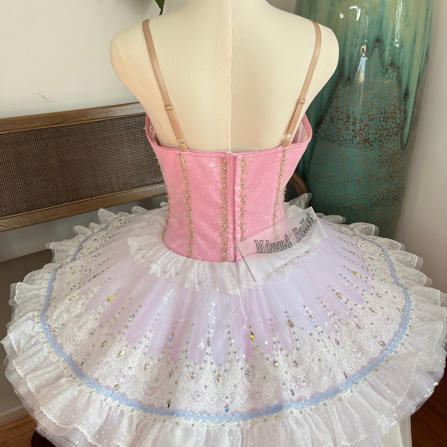Handmade Pink Ballet Dress with Lace Design | Every Girl's Dream Ballet Costume-MDT1195