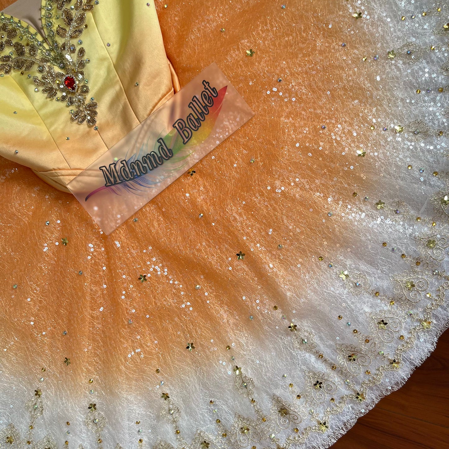 Professional Orange Platter Ballet Tutu for Youth America Grand Prix (YAGP)-MDT1213