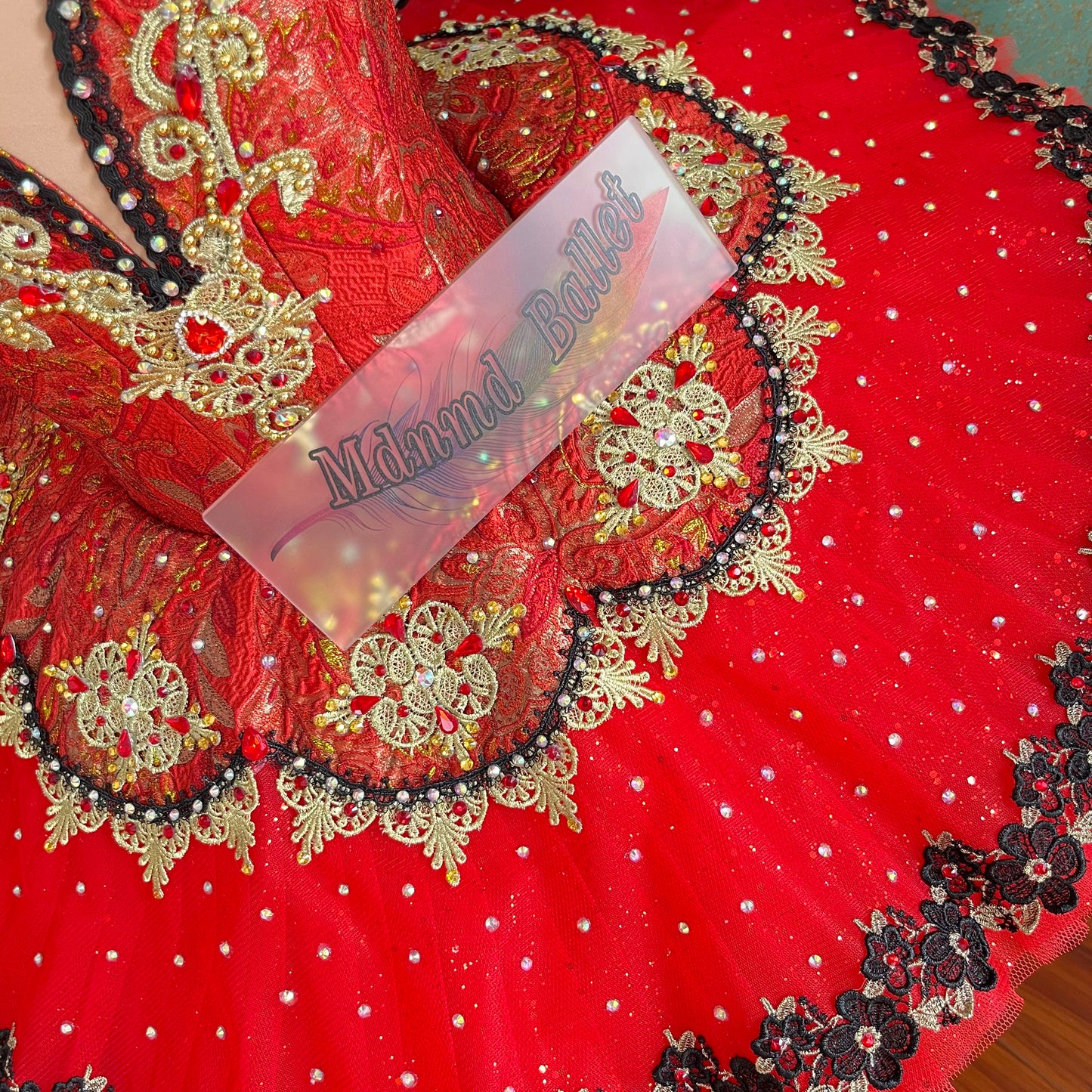 Professional Red Platter Ballet Tutu is suitable for the Youth America Grand Prix (YAGP)-MDT1095