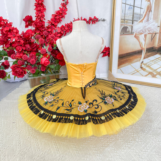 Professional Esmeralda Variation Ballet Tutu | Pancake Skirt for Kids & Adults | Customizable Ballet Dance Costume-MDT1750