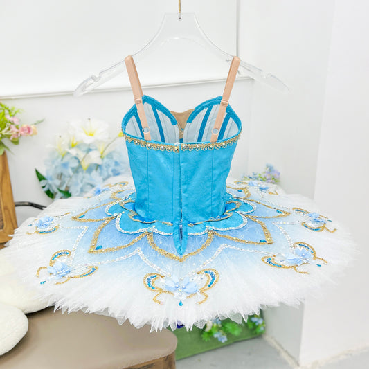 Custom Bluebird Ballet Variation Tutu Dress | High - End Dance Recital Outfit for Performances-MDT1654