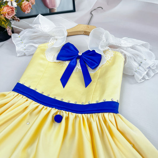 Graduation Ball Yellow Ballet Dress - Professional Custom, Kids & Adults | Stage Performance Tulle Skirt, Custom Sizes Dance Costume-MDT1402