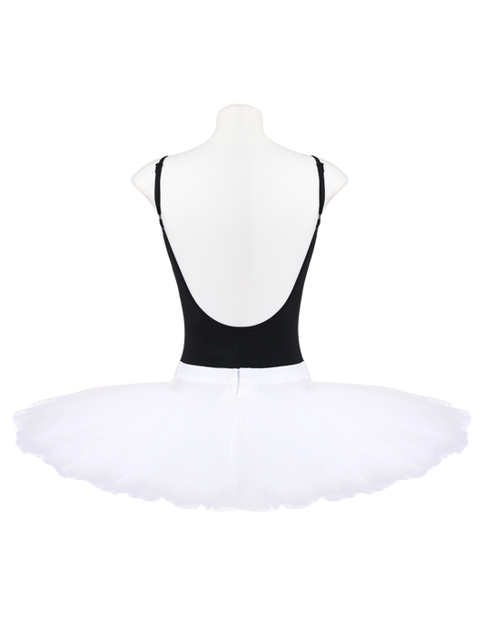 White Professional Layered Ballet Practice Tutu Skirt
