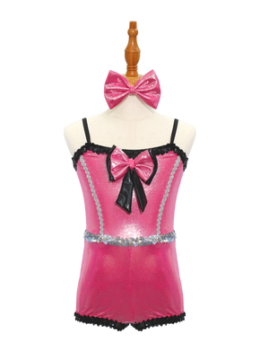 Pink Metallic Jazz Dance Leotard for Girls JSP007
