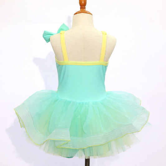 Kids Green Jazz Dance Skirt -Size MC | Ready-to-Ship