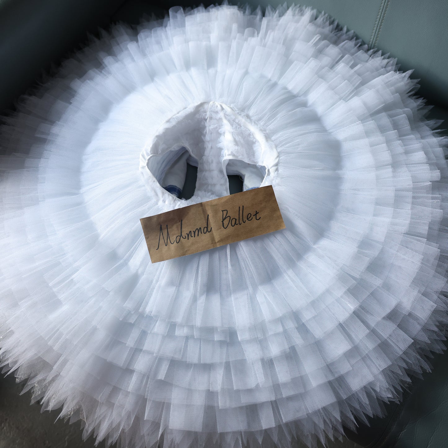 Elegant Ballet Tutu with Blue Regal Embroidery – MDT0045