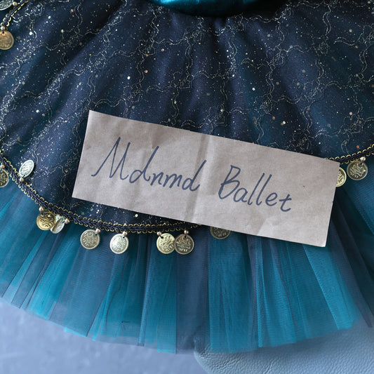 SpanishInspired Ballet Tutu with Embellished Lace & Coin Accents - MDT0110