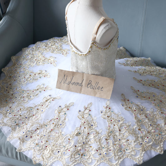 Luxury Handcrafted Ballet Tutu with Crystal Embellishments - MDT0323