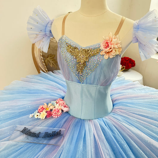 Stunning light blue fairy ballet tutu from the ballet "The Sleeping Beauty" is an ideal Flower Fairy Tutu. -MDT1220