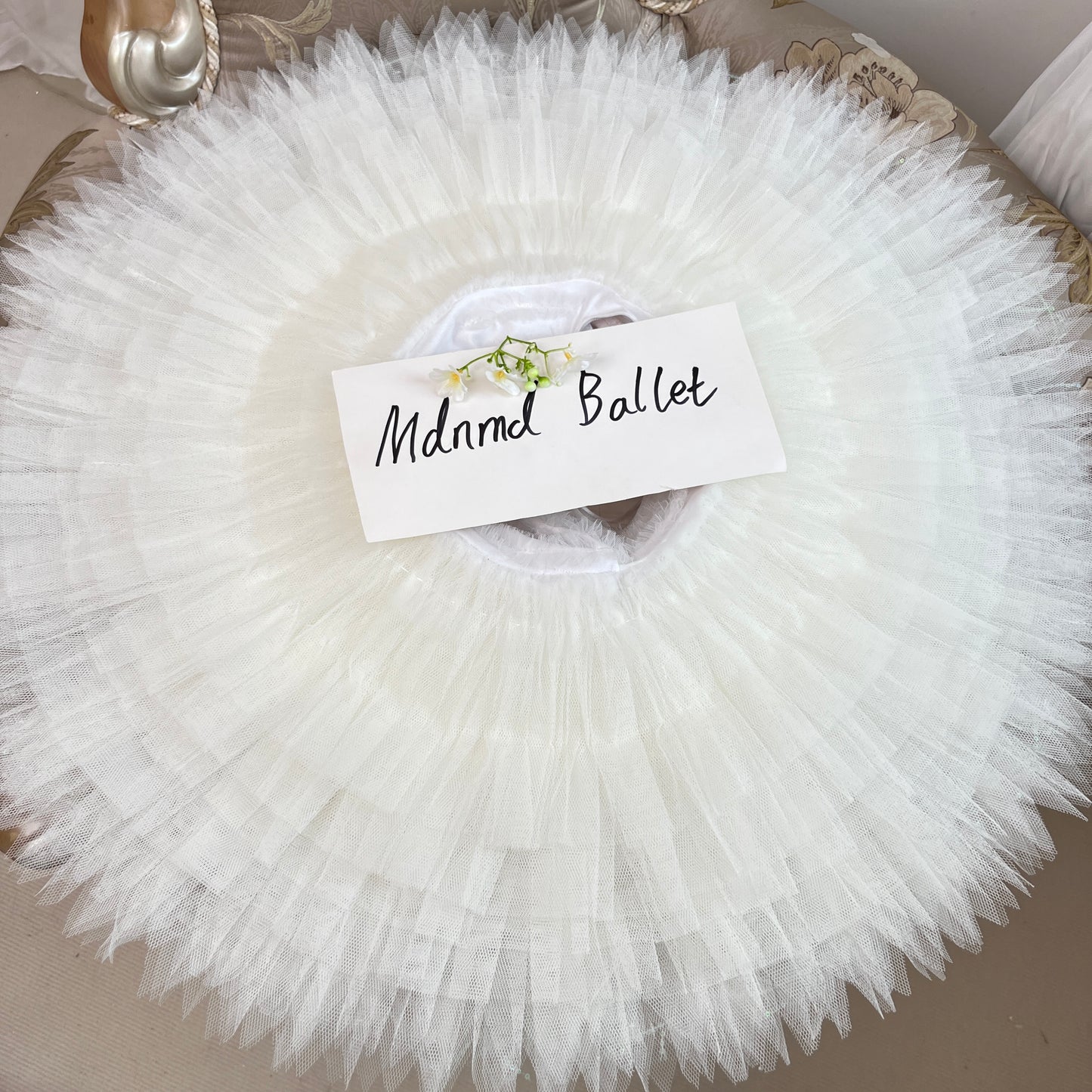 Exquisite Handcrafted Professional Ballet Tutu with Embellished Bodice - MDT0894