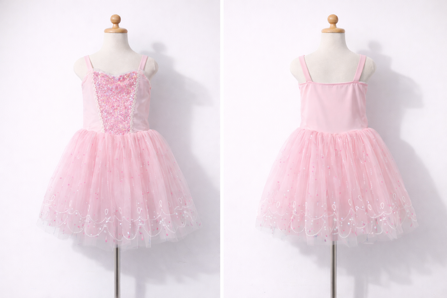 Girls Sweert Blue&Pink Princess Dress – Sequin & Tulle Birthday Costume-ALP0106
