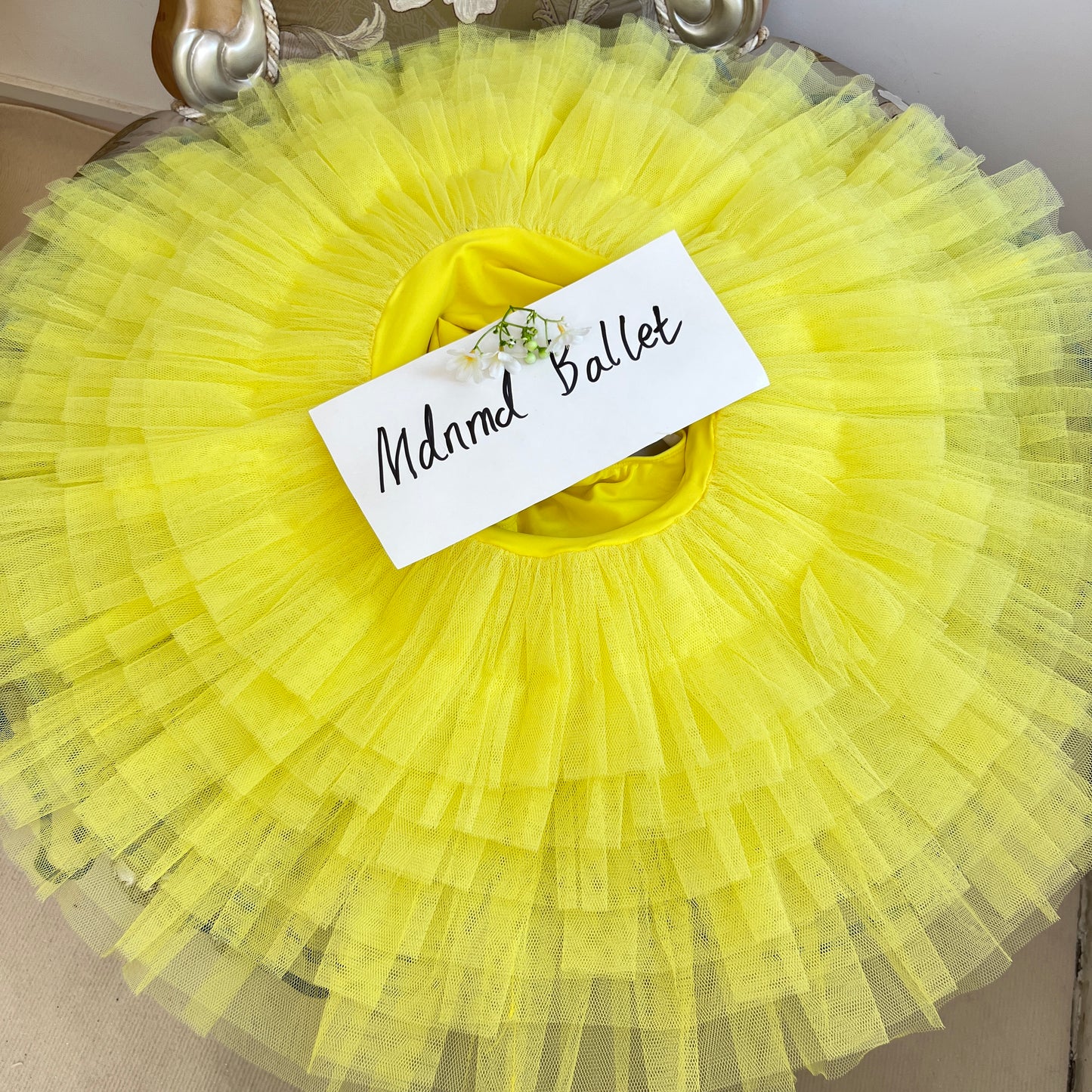 Yellow and Blue Ballet Tutu Dress for Girls – Classic Stage Costume - MDT0925