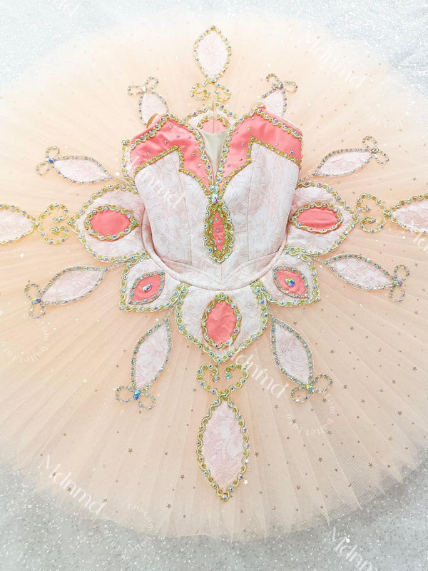 Custom Professional Ballet Tutu with Exquisite Embellishments and Soft Color Palette