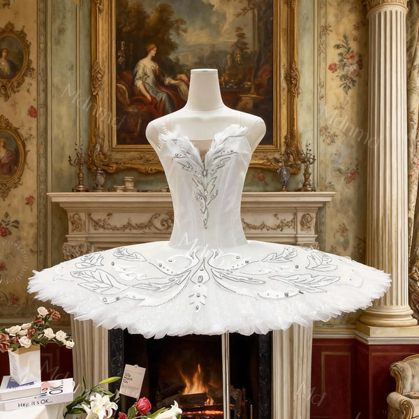 Handmade White Swan Lake Ballet Tutu: Custom Dance Costume