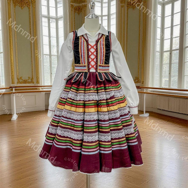 Custom Romantic Ballet Costume | Classical Character Dance Dress | Stage Performance & Competition Ballet Skirt