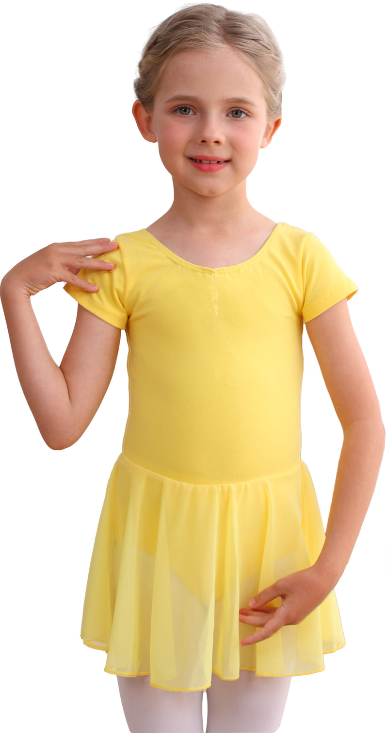 Classical Preschool Girl Classic Short Sleeved Ballet Dress Leotard, Actor Training Costume