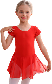 Classical Preschool Girl Classic Short Sleeved Ballet Dress Leotard, Actor Training Costume