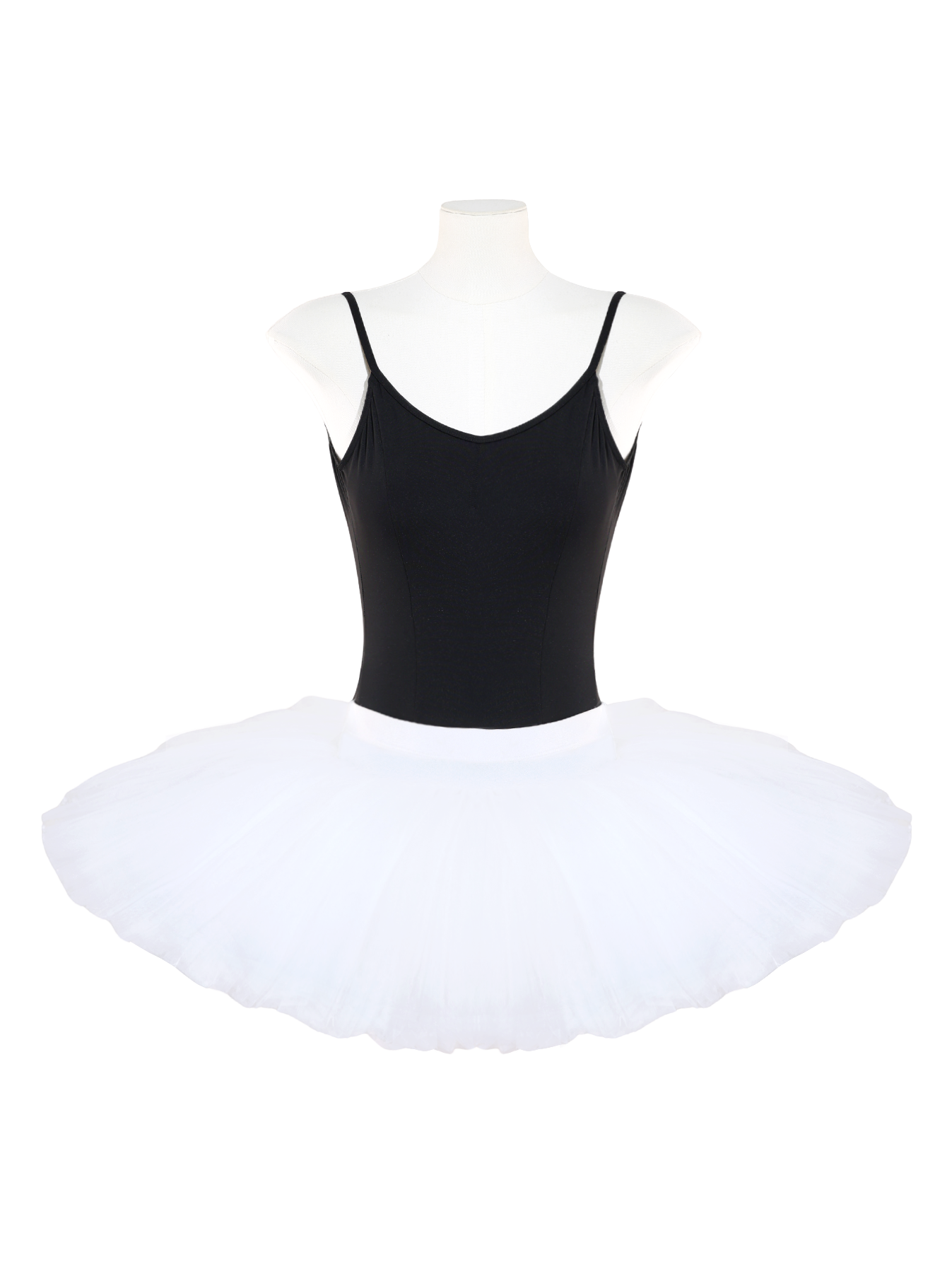 White Professional Layered Ballet Practice Tutu Skirt
