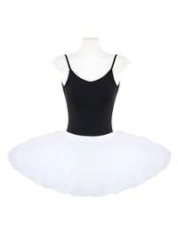 White Professional Layered Ballet Practice Tutu Skirt
