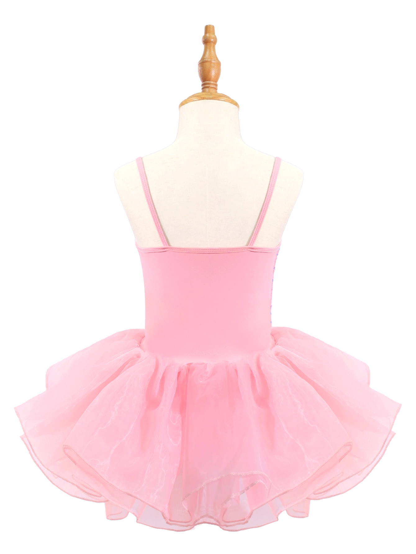 Girls Sequin Cami Ballet Leotard Tutu Dress-TM034