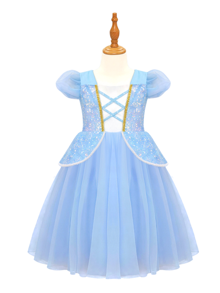 Mdnmd Light Blue Sparkle Princess Dress