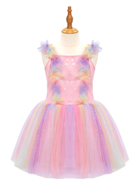Girls Rainbow Tulle Dress with Stars - Kids Birthday Party Princess Dress-ALP0108