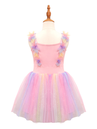 Girls Rainbow Tulle Dress with Stars - Kids Birthday Party Princess Dress-ALP0108