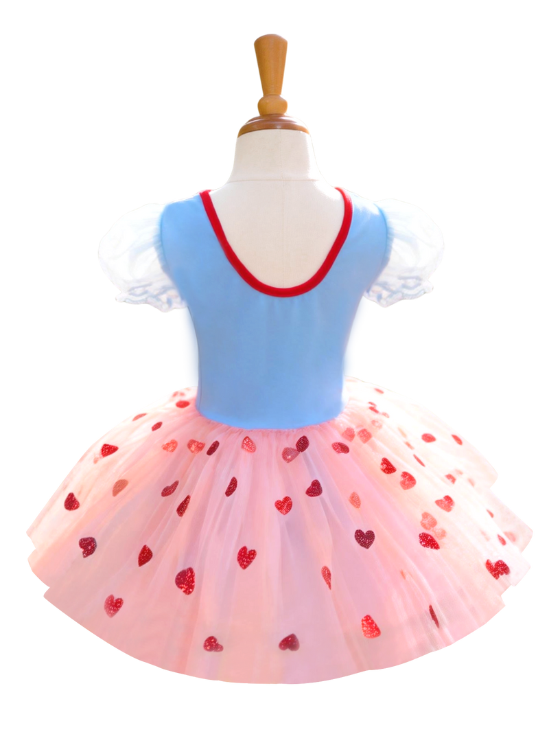 Mdnmd Blue Pink Heart Tutu Dress