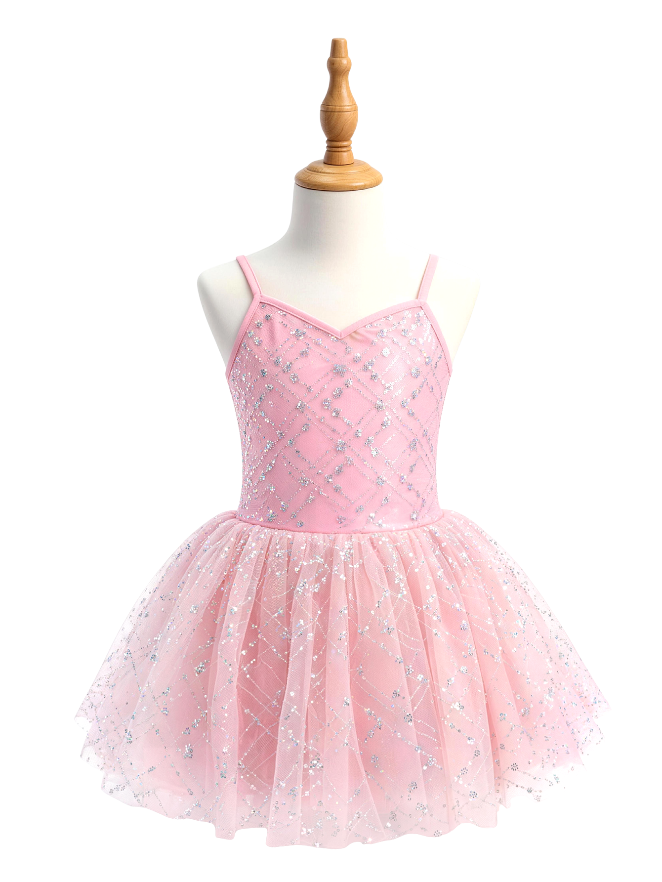 Pink Tulle Star Princess Dress for Girls-ALP097