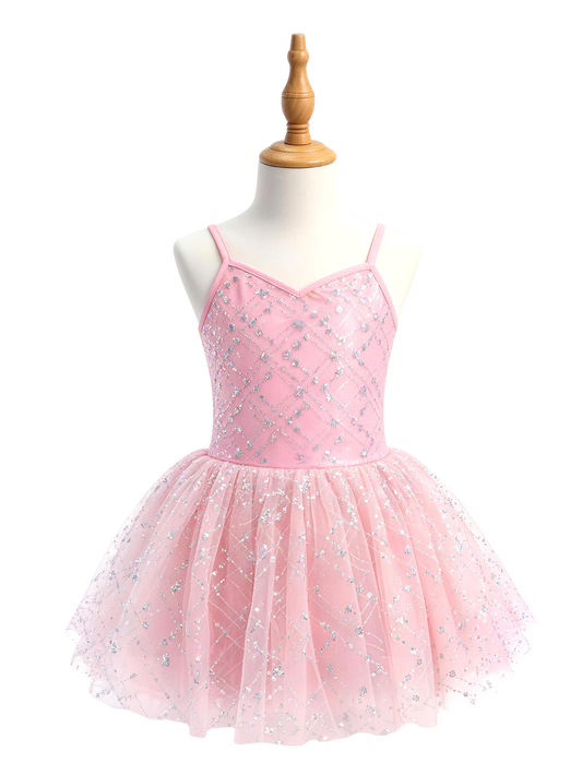 Pink Tulle Star Princess Dress for Girls-ALP097