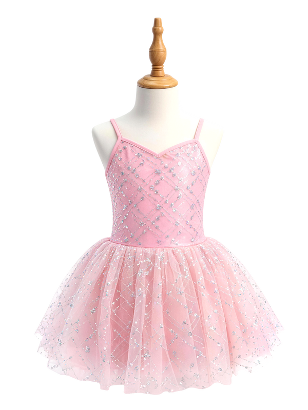 Pink Tulle Star Princess Dress for Girls-ALP097