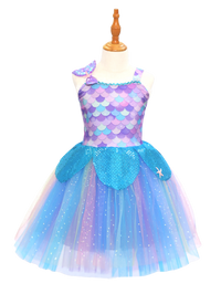 Girls Mermaid Scale Tutu Dress, Sparkly Ocean Theme Dress-ALP0114