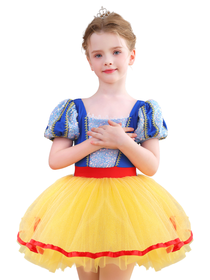 Girls Red Blue Yellow Princess Ballet Tutu Dress, Sparkly Dance Costume-ALP058