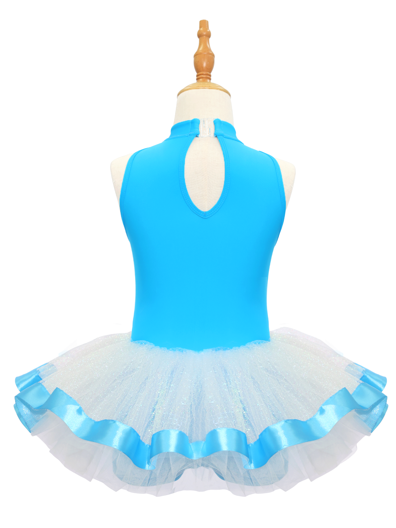 Kids Jazz Dance Leotard - Tutu Romper with Sequin Heart & Bow-JSP003