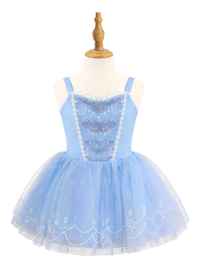 Girls Pink Princess Dress, Sparkle Lace Trim Tutu, Sleeveless Costume-ALP0106