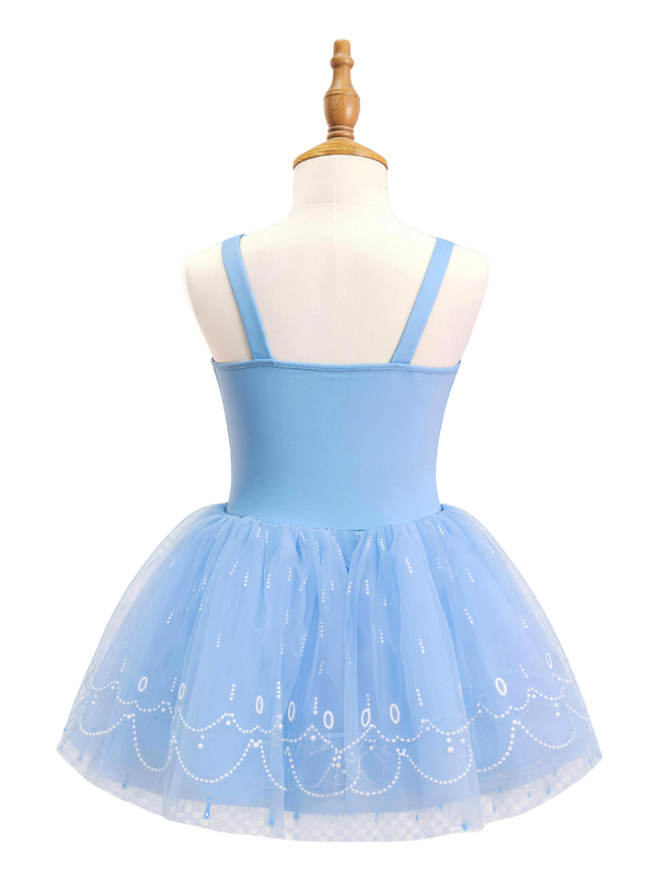 Girls Pink Princess Dress, Sparkle Lace Trim Tutu, Sleeveless Costume-ALP0106