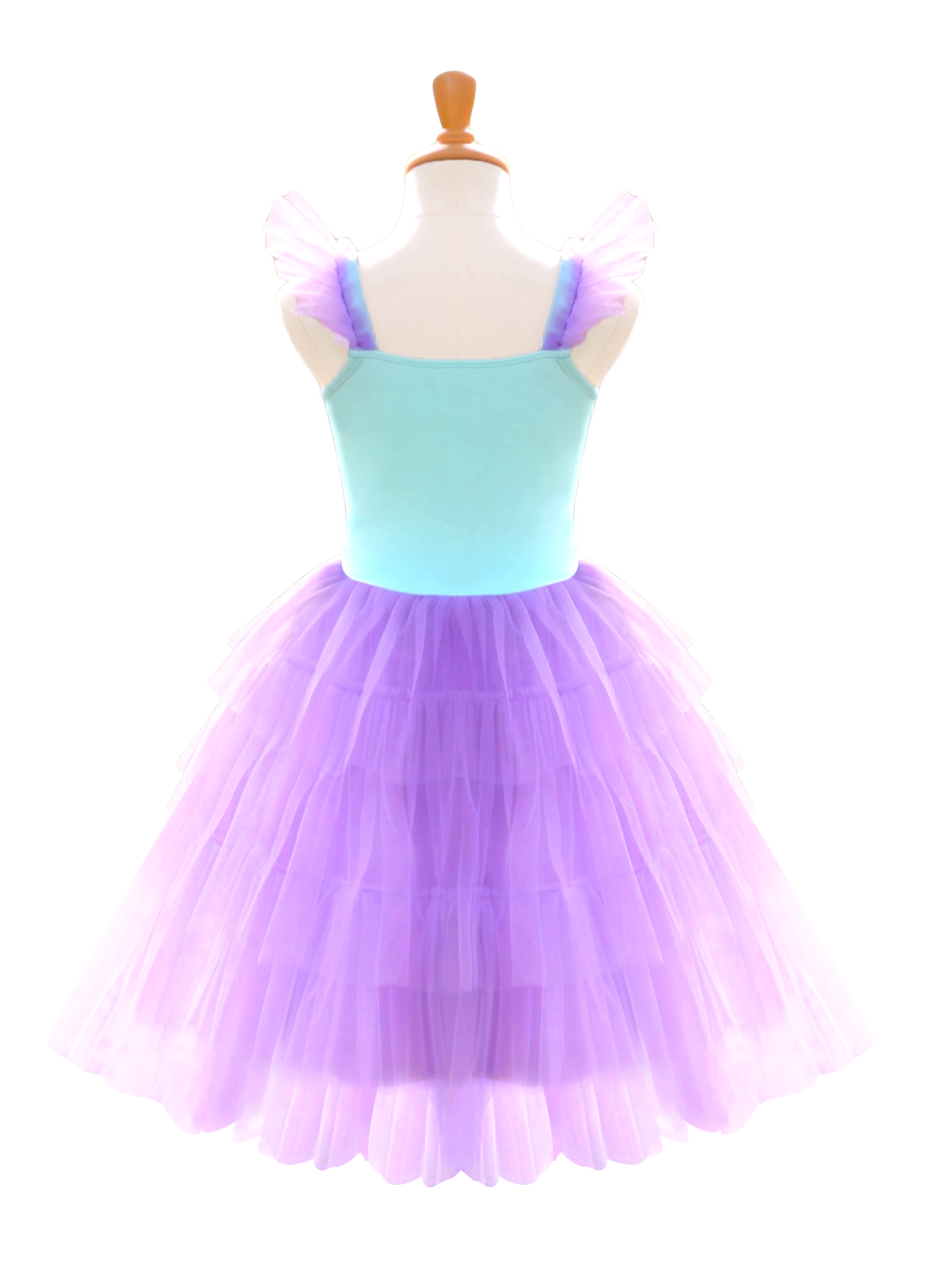 Girls Blue Purple Mermaid Tutu Dress, Layered Tulle Princess Costume-ALP0103