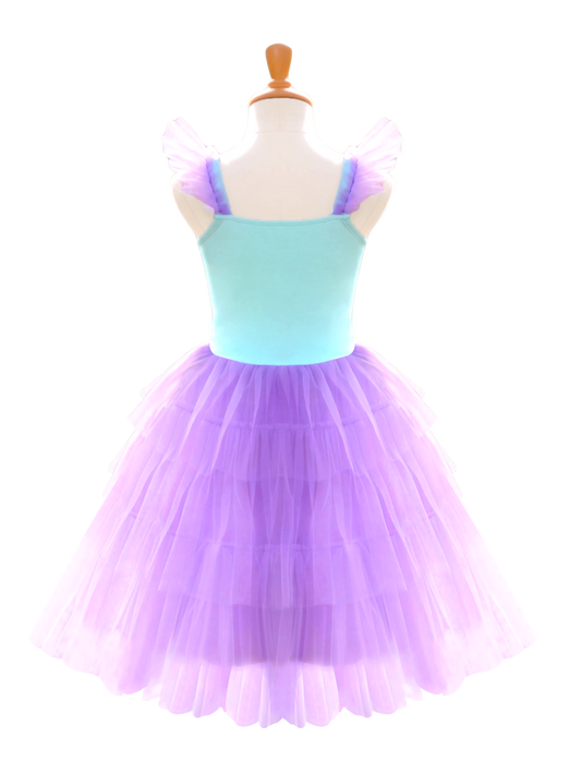 Girls Blue Purple Mermaid Tutu Dress, Layered Tulle Princess Costume-ALP0103