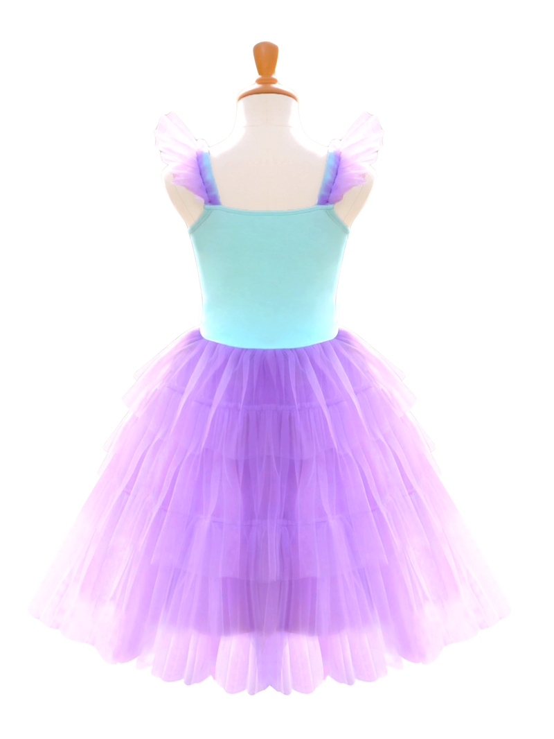 Girls Blue Purple Mermaid Tutu Dress, Layered Tulle Princess Costume-ALP0103