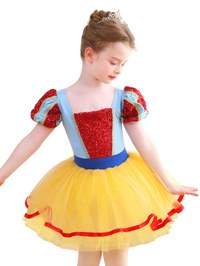 Girls Red Blue Yellow Princess Ballet Tutu Dress, Sparkly Dance Costume-ALP058