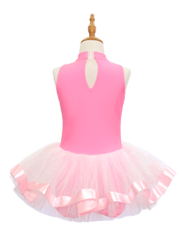 Kids Jazz Dance Leotard - Tutu Romper with Sequin Heart & Bow-JSP003